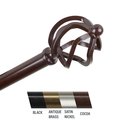 Central Design Giro 0.81 in. Curtain Rod; 48-84 in. - Cocoa 4842-487